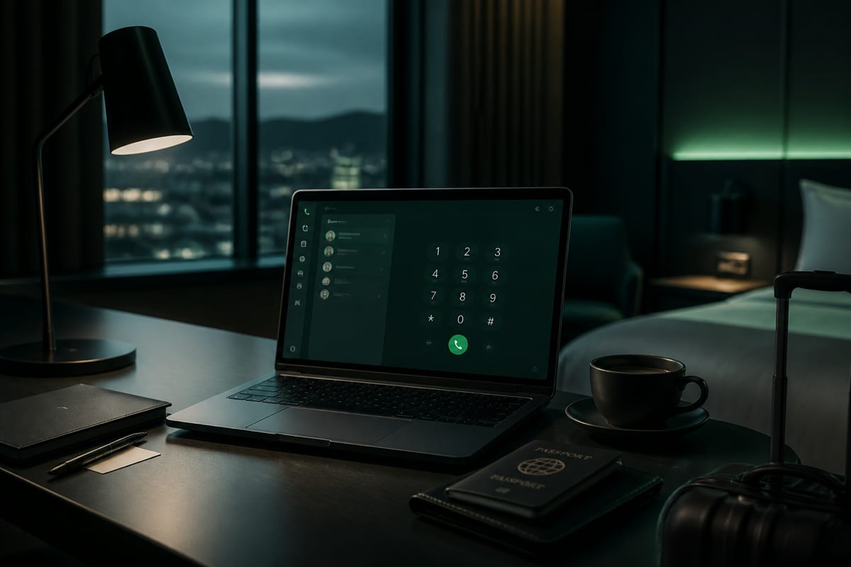 Calling a bank or airline support line from abroad over Wi-Fi